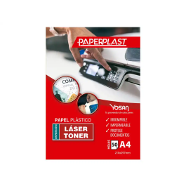 Yosan PAPERPLAST Poliéster Blanco Brillo DIN A4 250 mc Imprimible, Paquete de 50 Hojas Precio: 52.5000003. SKU: B19B87NGPP