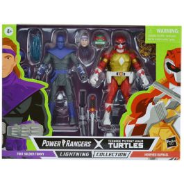 HASBRO Tortugas Ninja Power Rangers Blister figuras Raphael + Foot Soldier Tommy 15cm articulada con accesorios