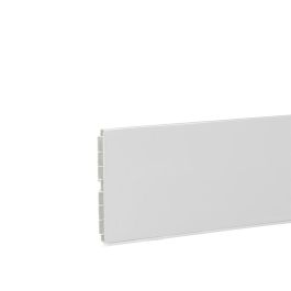 Zócalo Pvc/Aluminio-Papel Melamina Modelo Zesio 3,95M Acabado Plata Mate, Blanco Mate Y Negro Mate Acabado Blanco Altura Zócalo 100Mm Herrajes Fab.Nacional