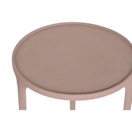 DKD Home Decor Mesita Auxiliar Rosa Beige 40x50x40 cm Set de 2