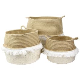 Home Deco Factory Juego De 3 Cestas Thai Con Flecos, Colección Mirage, Almacenamiento Decorativo Precio: 43.88999967. SKU: B19ZXVS6J7