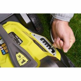 Ryobi Cortacésped Híbrido Inalámbrico Ø 37 cm con 2 baterías LithiumPlus 36V 5.0 Ah, Mulching y Recolección 45L, Negro/Verde