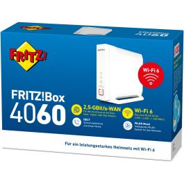 AVM 4060 FRITZ!Box Router Wi-Fi 6 AX Tribanda (2.4/5/5 GHz) Gigabit Ethernet 4 Puertos LAN (2.5 Gbit/s) Blanco