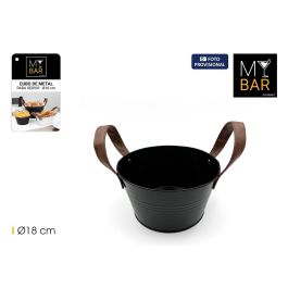 Inde Cubo de Metal Rojo con Asas de Piel Negra 18 cm - My Bar (24 Unidades) Precio: 39.69000013. SKU: B1EDPK8YBJ