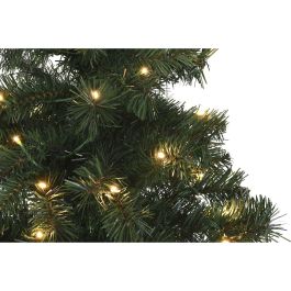 DKD Home Decor Árbol Navidad Alpina Verde 120 cm LED - 235 Ramas, Desmontable, Base Metal 76x76 cm