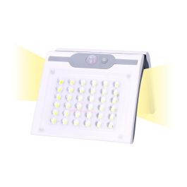 Aplique solar 2w 220lm 6.500k con sensor color blanco edm