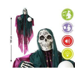 Figura Bruja Esqueleto Colgante 180 cm con Bola de Adivinación Iluminada y Sonido para Halloween Precio: 23.50000048. SKU: B1CGFMQK4H