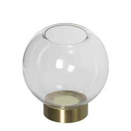 Jarrón Alexandra House Living Transparente Dorado Cristal 15 x 15 cm Portavelas Precio: 25.99000019. SKU: B18J6Q5XLE