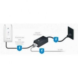 Ubiquiti Adaptador PoE 24VDC, 90-260VAC, eficiencia 70+%, para redes Ubiquiti Adaptador PoE 24VDC, 90-260VAC, eficiencia 70+%, para redes