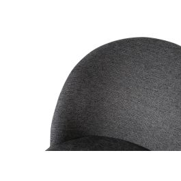 GINER Y COLOMER Lote de 2 Taburetes Tapizados en Tela Gris con Patas de Acero Negro