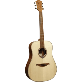 LAG Guitarra Acustica Dreadnought Zurdos Natural Satinado