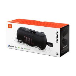 JBL Tuner 3 Radio Portátil IP68, Bluetooth 5.3, DAB+/FM, 7W, Batería 12h, Negro, Radio Digital y Analógica con Puerto USB-C