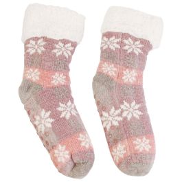 Sensly Calcetines Antideslizantes con Interior Sherpa para Pies Calientes y Suela Antideslizante