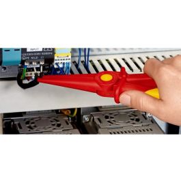 Knipex 98 62 02 Alicates de Punta Fina de Plástico, Mango Ergonómico Rojo/Amarillo, 220 mm