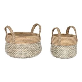 Cesta Urban DKD Home Decor Marron Claro Blanco 35 x 30 x 35 cm Set de 2 Precio: 39.49999988. SKU: B142L4F59N