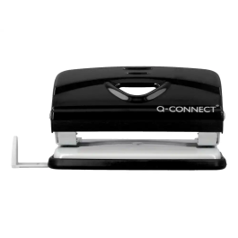 Q-connect KF14214 Taladrador Negro, Abertura 1 mm, Capacidad 10 Hojas