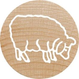 COLOP Set de sellos WOODIES "Farm Animation" de madera y caucho - Redondos 3cm (12 unidades) 165225