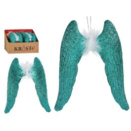 Adorno Árbol Navidad Alas con Pluma Verde Menta Krist+ 12.5x15x2.5 cm (48 Unidades) Precio: 61.8899996. SKU: B12FG6RLZ8