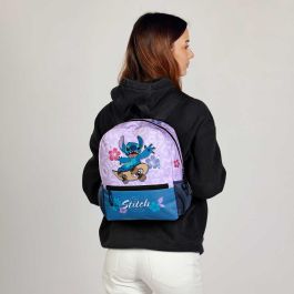 Disney Lilo y Stitch Mochila Pequeña Sweet Skate 9.5L Lila, Ripstop, Repelente a Líquidos, Correas y Espalda Acolchadas Disney Lilo y Stitch Mochila Pequeña Sweet Skate 9.5L Lila, Ripstop, Repelente a Líquidos, Correas y Espalda Acolchadas