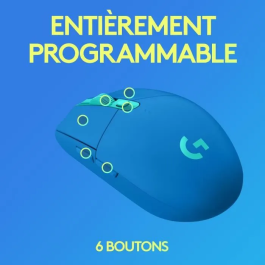 Logitech G Ratón G305 LIGHTSPEED Inalámbrico para Juegos Batería 250h Azul