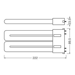 Osram DULUX F36 EM V 20W 840 2G10 LED Bombilla Fluorescente 2500 lm 4000K 2G10