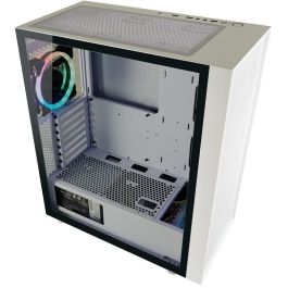 LC-Power 802W RGB Midi Tower PC Gaming Blanco, compatible ATX/Micro ATX/Mini-ITX, con RGB y Panel Vidrio Templado