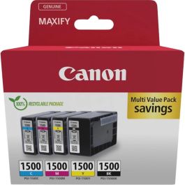 Canon 9218B006 Multipack Pgi-1500 B C M - 4 Cartuchos Originales Negro, Cian, Magenta, Amarillo para MAXIFY MB2050, MB2350, MB2150, MB2155, MB2750, MB2755 Precio: 56.6900004. SKU: B1HC88NZEX