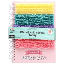 The Concept Factory Libreta Anti Stress Kawaii Cuaderno con Espiral y Tiras de Silicona de Colores Modelos Surtidos Panda o Gato