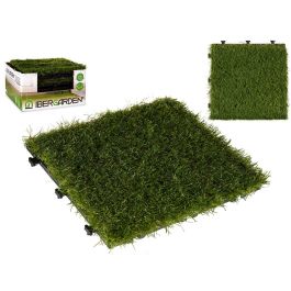 Baldosa de Césped Artificial Ibergarden 30x30 cm, 3.5 cm alto, verde (6 Unidades)