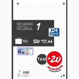 Oxford Recambio Classic 120 Hojas A4 Sueltas 90 gr 5x5 mm 4 Taladros 1 Banda Color Negro Precio: 4.49999968. SKU: B1GBJMVSCM