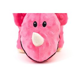 Gloria Peluche Para Perro Yamata, Dinosaurio Juguete Mullido con Sonido (Squeaker) y Texturas 3D, Poliéster, Color Rosa