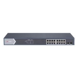 Hikvision Switch PoE Smart Gigabit de 16 Puertos y 2 Fibra Óptica, Gestión de Red, Protección 6 KV, 300m Modo Extendido Precio: 412.1502. SKU: B1GS2F89ND