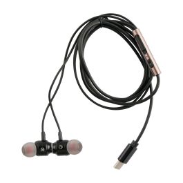 Muvit Auriculares M1C Tipo C con Micrófono y Control de Volumen, Estéreo