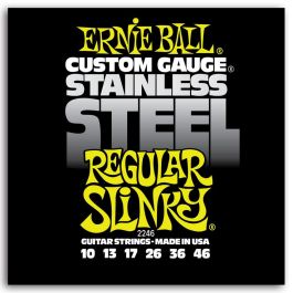 ERNIEBALL Juego Cuerdas Guitarra Eléctrica Slinky S. Steel Regular 10-46 Precio: 8.79000023. SKU: B1F9CYD88B