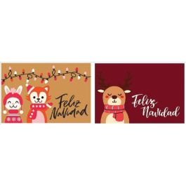 DKD Home Decor Felpudo Navidad Tradicional Rojo Multicolor Fibra Coco PVC 40 x 60 cm (2 Unidades) Precio: 14.49999991. SKU: B13MLSPH5F