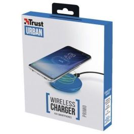 CARGADOR INALÁMBRICO TRUST URBAN PRIMO AZUL - TOCAR Y CARGAR - INDICADOR CARGA LED - PARA SMARTPHONES MÓVILES COMPATIBLES CON CARGA QI