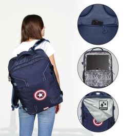 Karactermania Mochila Capitán América Gears 33 x 23 x 47 cm Poliéster Impermeable con Compartimento Portátil