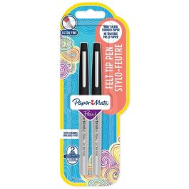 Paper Mate Bolígrafo Flair Ultrafino 0.4 mm Negro, Pack de 2 unidades con Clip Precio: 15.94999978. SKU: B1BW2DAKG3