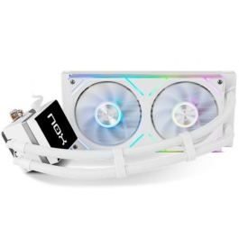 Nox Hummer M-240 LCD Sistema de Refrigeración Líquida All-in-One para CPU, Pantalla LCD Magnética Extraíble 3.4", ARGB, 2 Ventiladores PWM de 120 mm, Radiador Doble 240 mm, Blanco Precio: 93.94999988. SKU: B18CW7CW8S