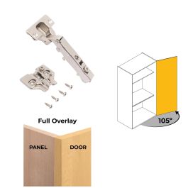 Emuca Lote de 20 bisagras rectas X92N y suplementos para atornillar, Acero, Niquelado