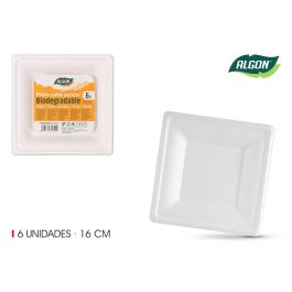 Set de 6 Platos Biodegradables Cuadrados 16 cm Algon (24 Cajas) Precio: 14.49999991. SKU: B1DBWXZ7SF