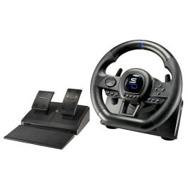 Subsonic SUB3701221702700 Volante de Carreras SUPERDRIVE SV650 con Pedales, Levas, Vibraciones, Multiplataforma