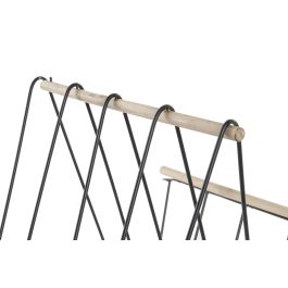 DKD Home Decor Revistero Estilo Loft Vintage de Hierro y MDF Negro 31x41x36 cm