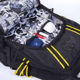 Cerdá Mochila Casual Técnica Batman Negra, 100% Poliéster, Perfecta para Uso Diario. Edad Mínima Recomendada: 16 Años