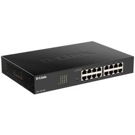 D-Link Switch 16 Puertos Gestionable Gigabit, Negro, IEEE 802.3, VLAN, QoS, Sin Ventilador