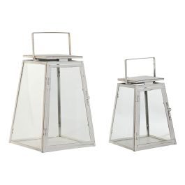 Farola Moderno DKD Home Decor Blanco Dorado 26 x 38.5 x 26 cm Set de 2