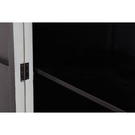 DKD Home Decor Armario Oriental Kamakura Blanco Dorado 120 x 50 x 175 cm Álamo Metal