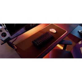 HYTE CNVS Alfombrilla de ratón para juegos XXL, Negro, para Gaming, con USB y Retroiluminación LED