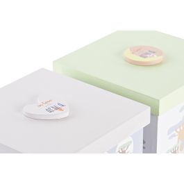 DKD Home Decor Decoración Kids Baobab Blanco Azul 11.5 x 11 x 11.5 cm (6 Unidades)