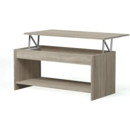 HAPPY Mesa de centro convertible estilo moderno sonoma roble laminado L 100 x W 50 x H 44 cm